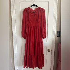 XS- red prairie dress